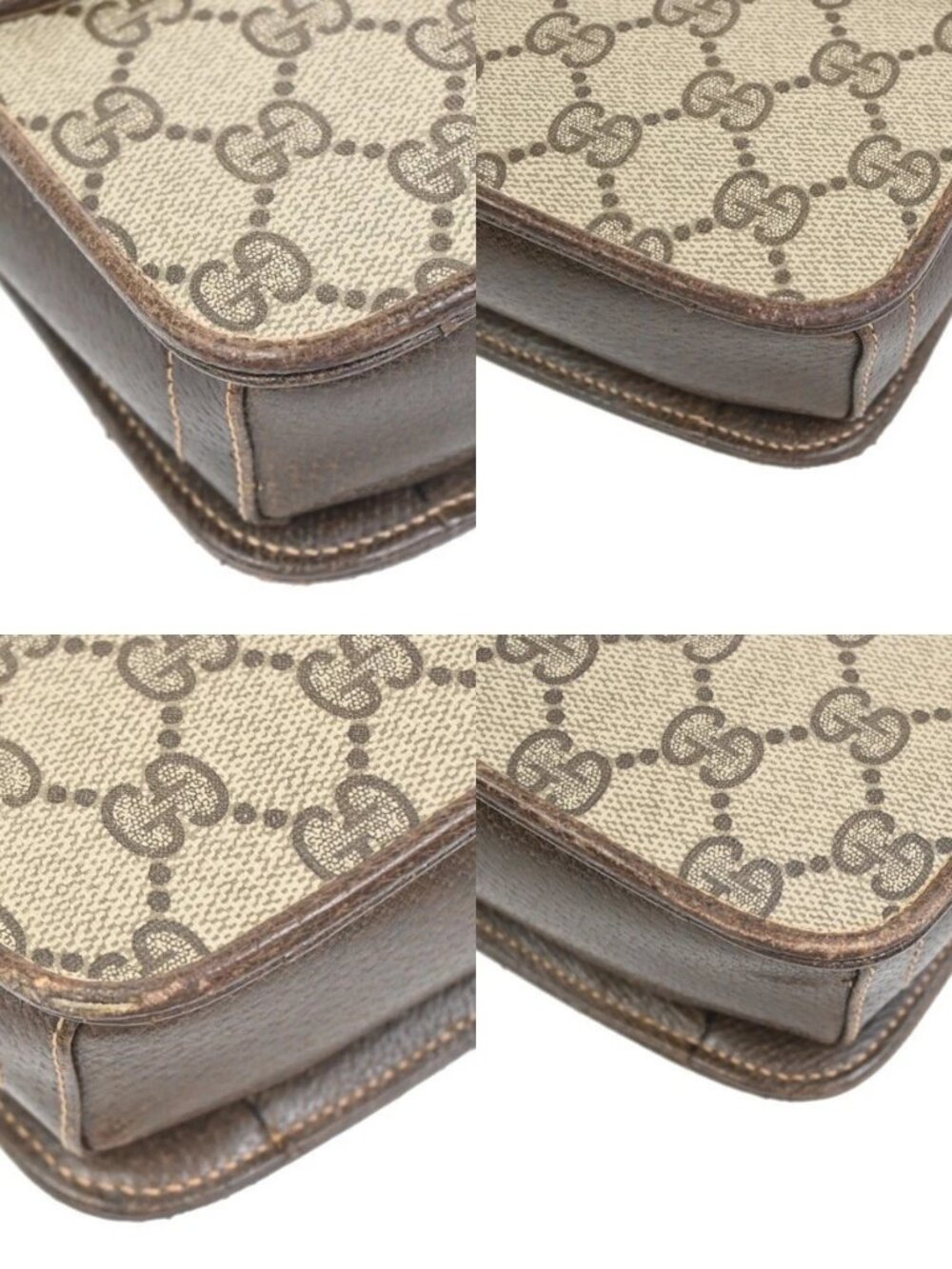 GUCCI Logo GG Pattern Sherry Flap Shoulder Bag PVC Leather Brown GHW 67KC907 - Picture 16 of 16